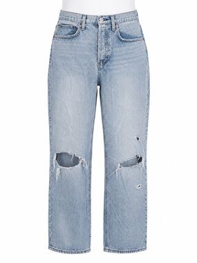 Size 28 Denim Forum Women’s Joni High Rise Loose Light‎ Wash Jeans